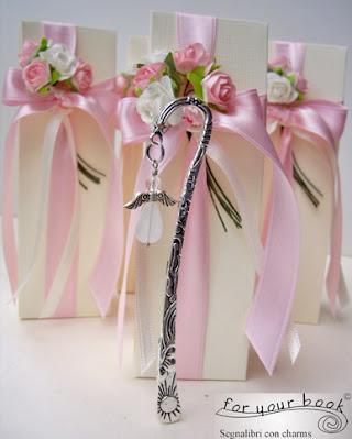 bomboniera segnalibro metallo angelo comunione battesimo rosa bomboniera segnalibro metallo