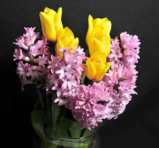 Hyacinth and tulip bouquet