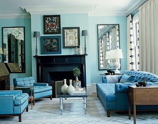Salas color turquesa - Colores en Casa