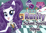Rarity School Spirit Style | Juegos de Equestria Girls - Rainbow Rocks -  Friendship Games