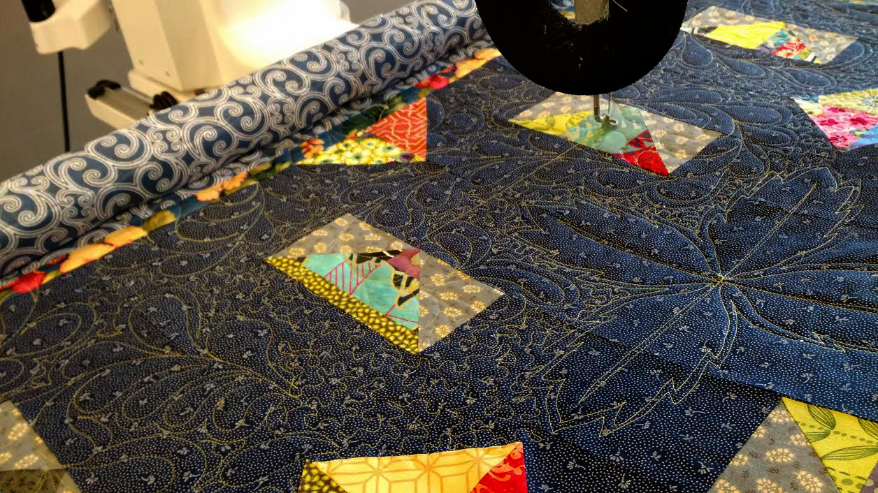 1893 Victorian Farmhouse Navy Blue Scrappy Quilt