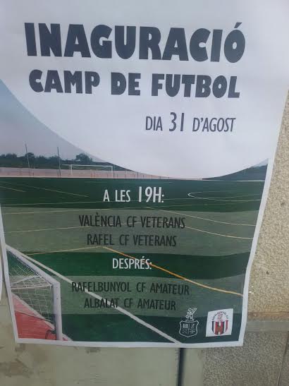 Inauguración del campo de fútbol del Rafelbunyol