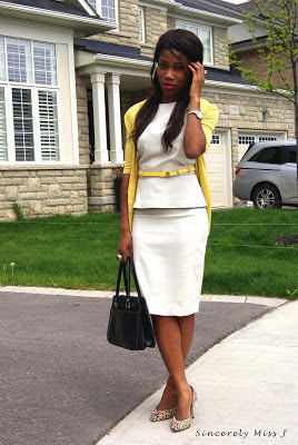 stylish white Zara dress and yellow cardigan 