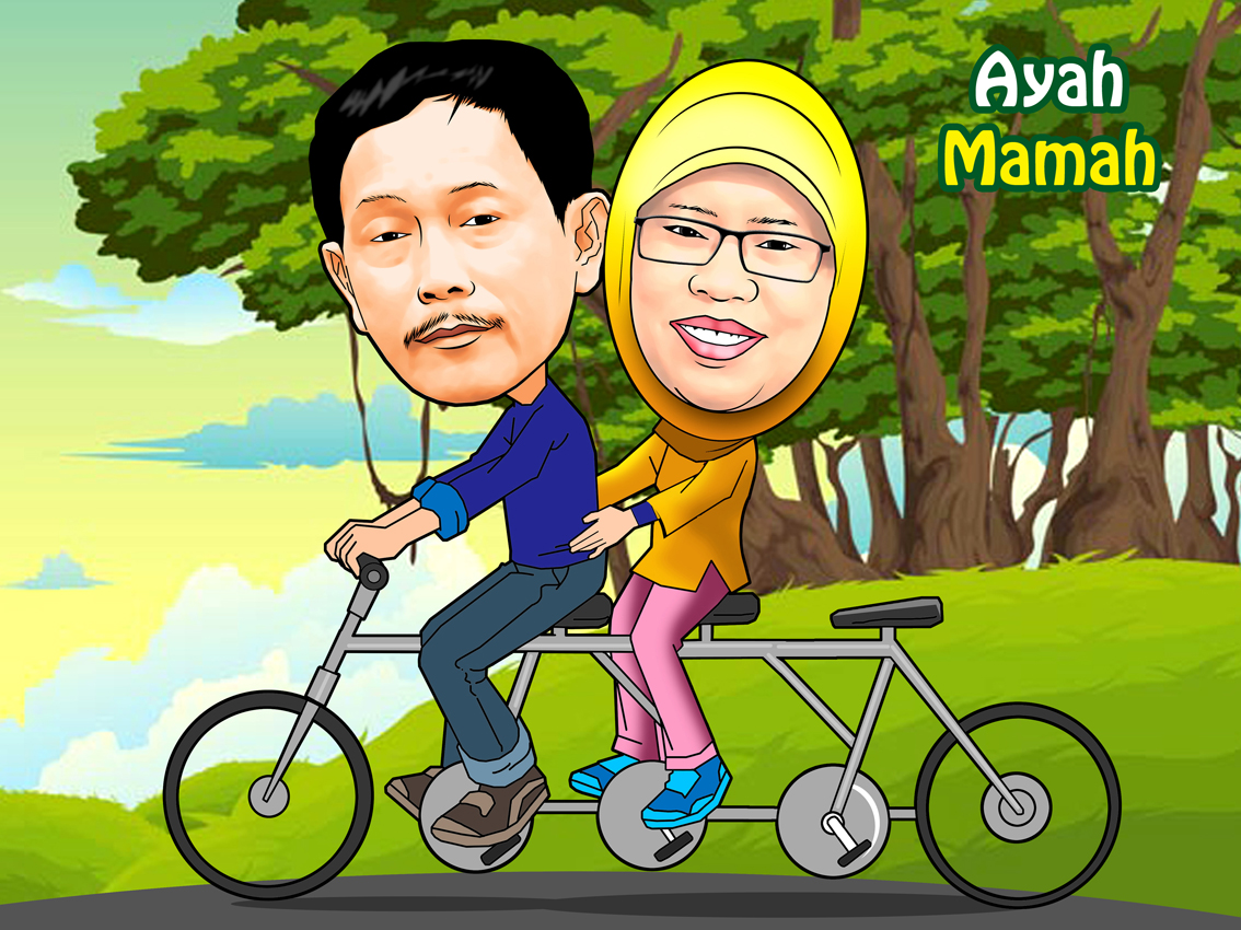 40 Gambar Karikatur Ayah Ibu Anak Karitur