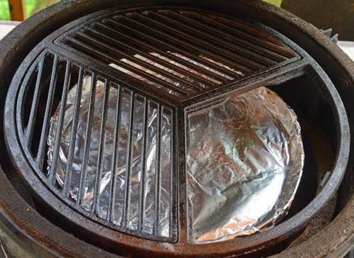 craycort cast iron grill grate, section cast iron grate, indirect Big Green Egg set up