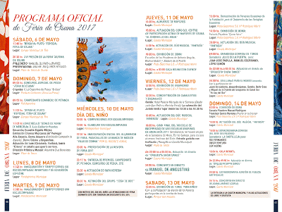 Programa de actos de la Feria de Osuna del 6 al 14 de mayo de 2017 Programa de actos de la Feria de Osuna del 6 al 14 de mayo de 2017