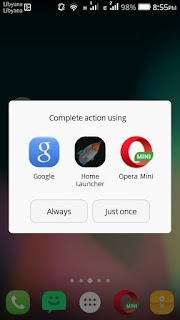 Choosing the default app for button Choosing the default app for button