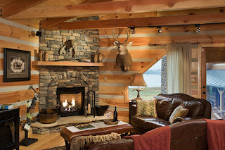 Decorate a log cabin Decorate a log cabin