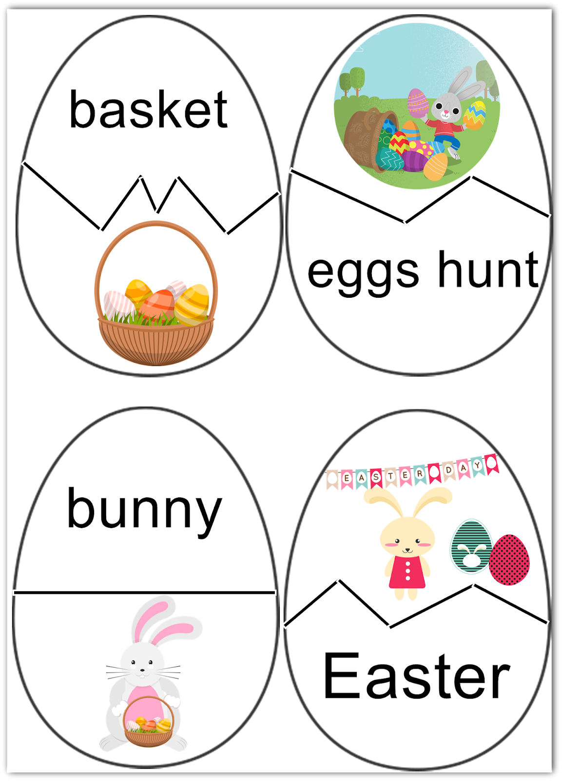 Little Monsters' Diary Easter Flashcards Special Days Lesson1