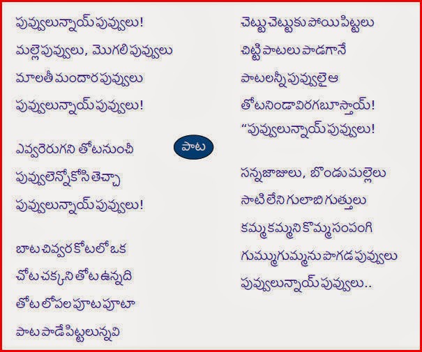 TELUGU WEB WORLD FLOWERS WE ARE ALL FLOWERS KIDS POETRY IN TELUGU