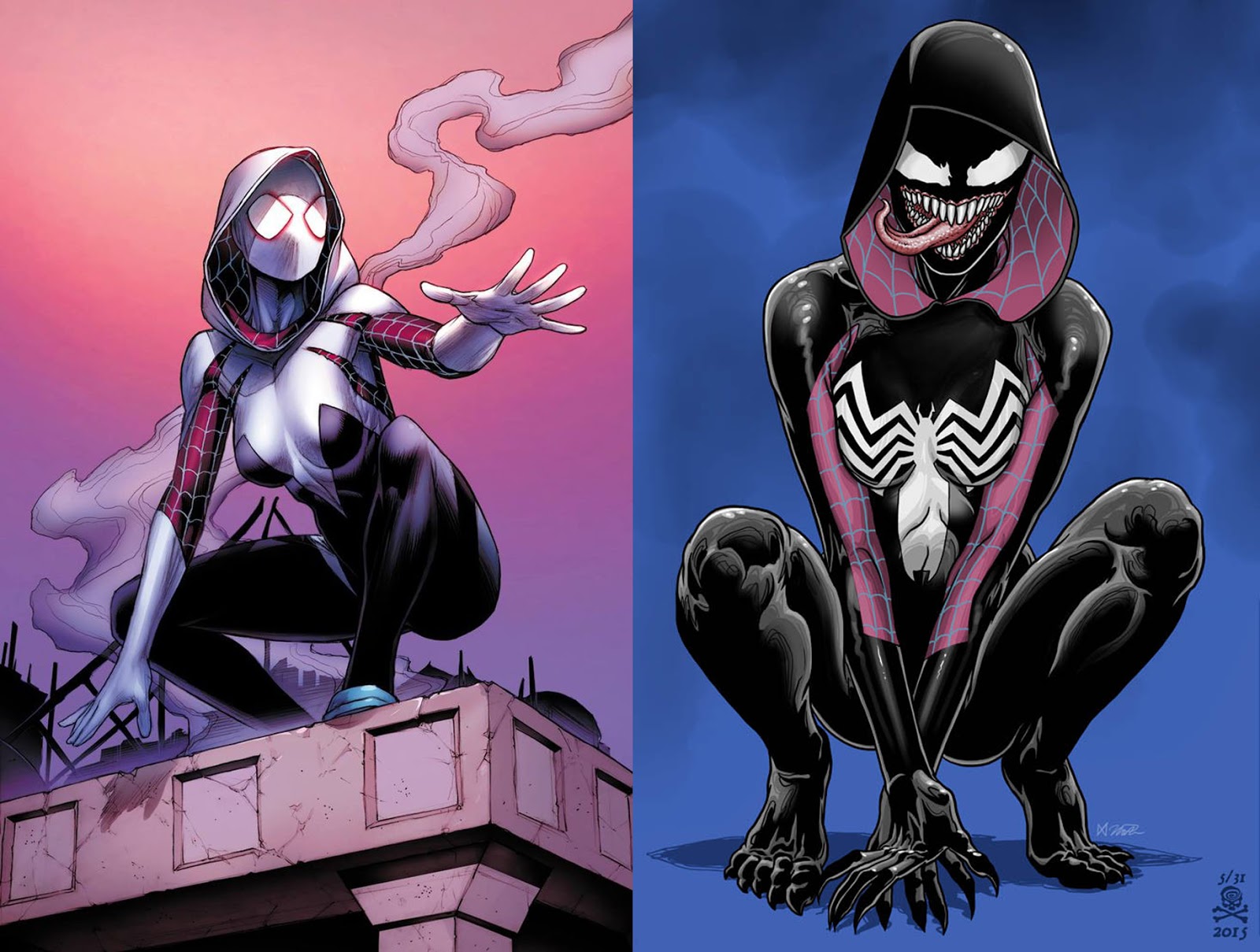 Spider Gwen & Gwenom.