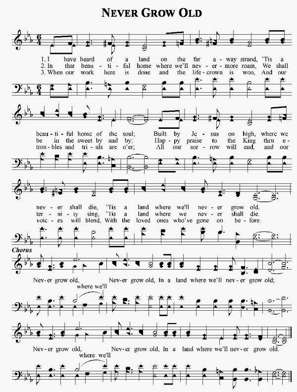 Christian Psalms Sheet Music Never Grow Old