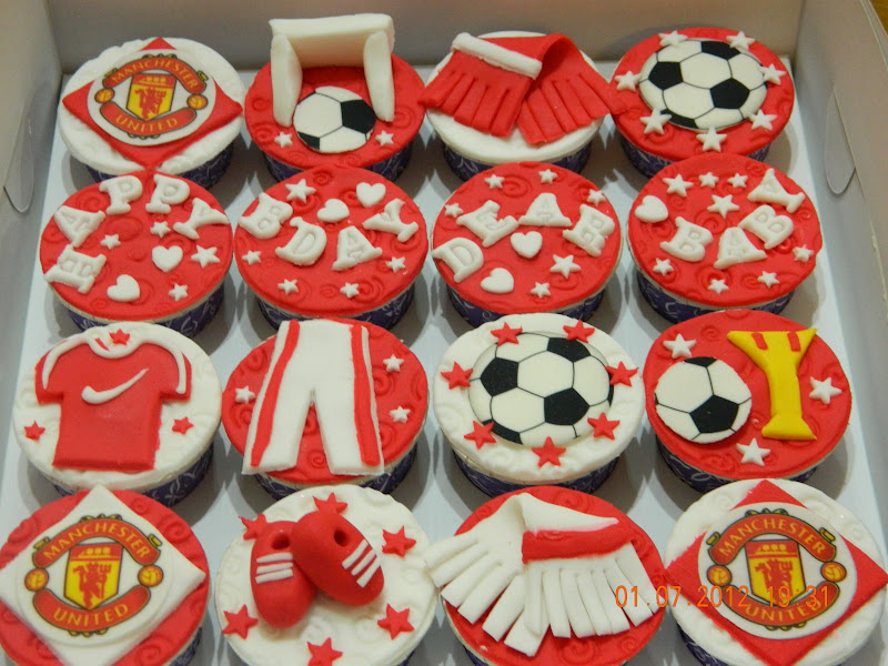 Mybabydeco Cupcakes Manchester United