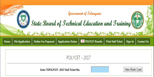Telangana POLYCET 2017 Results & Download Rank Card