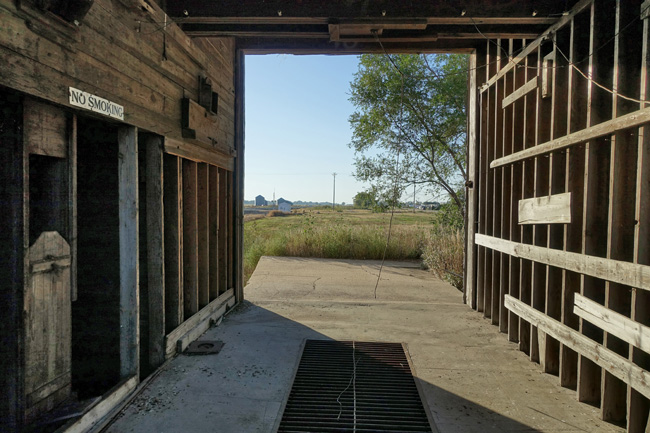 Abandoned grain elevator in Willow Island Nebraska
