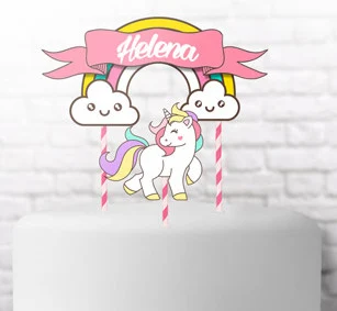 Unicorn: Free Printable Cake Toppers.