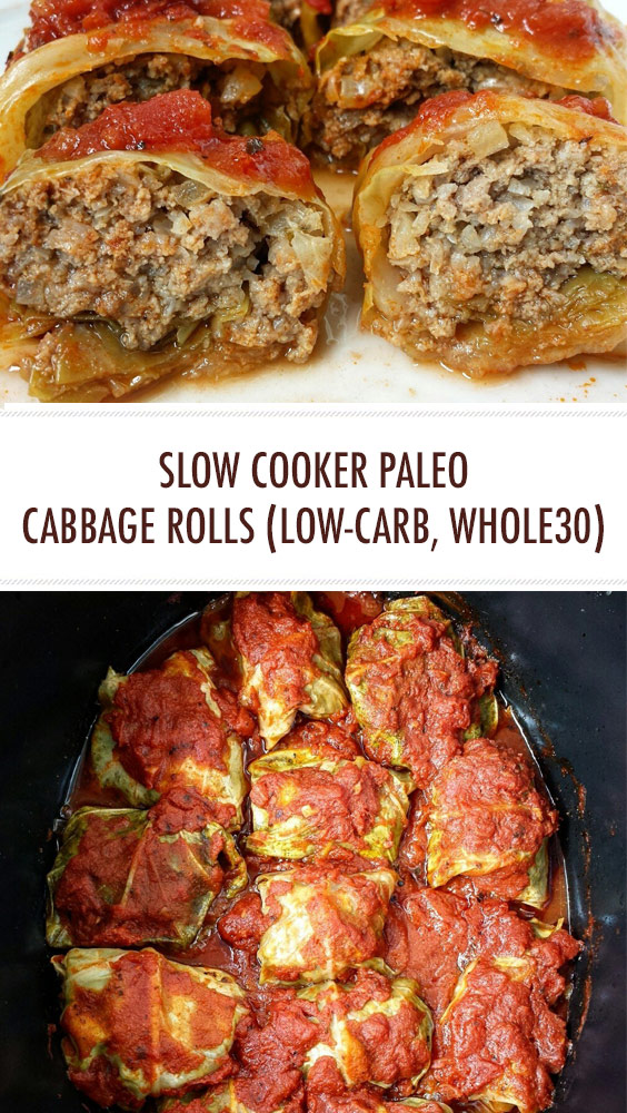 Slow Cooker Paleo Cabbage Rolls (Low-Carb, Whole30) Slow Cooker Paleo Cabbage Rolls (Low-Carb, Whole30)