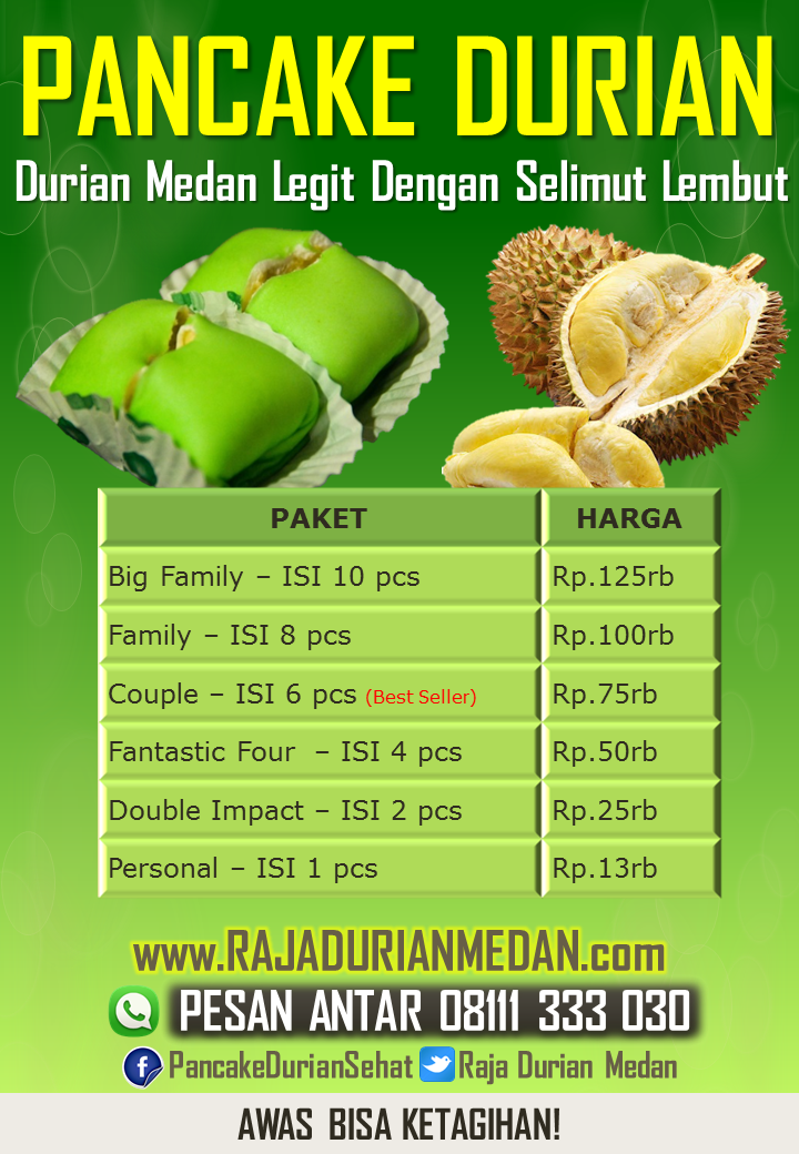 PANCAKE DURIAN LEGIT DENGAN SELIMUT LEMBUT