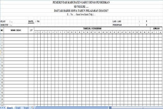 Format Daftar Hadir Siswa Di Sd Guru Loyal
