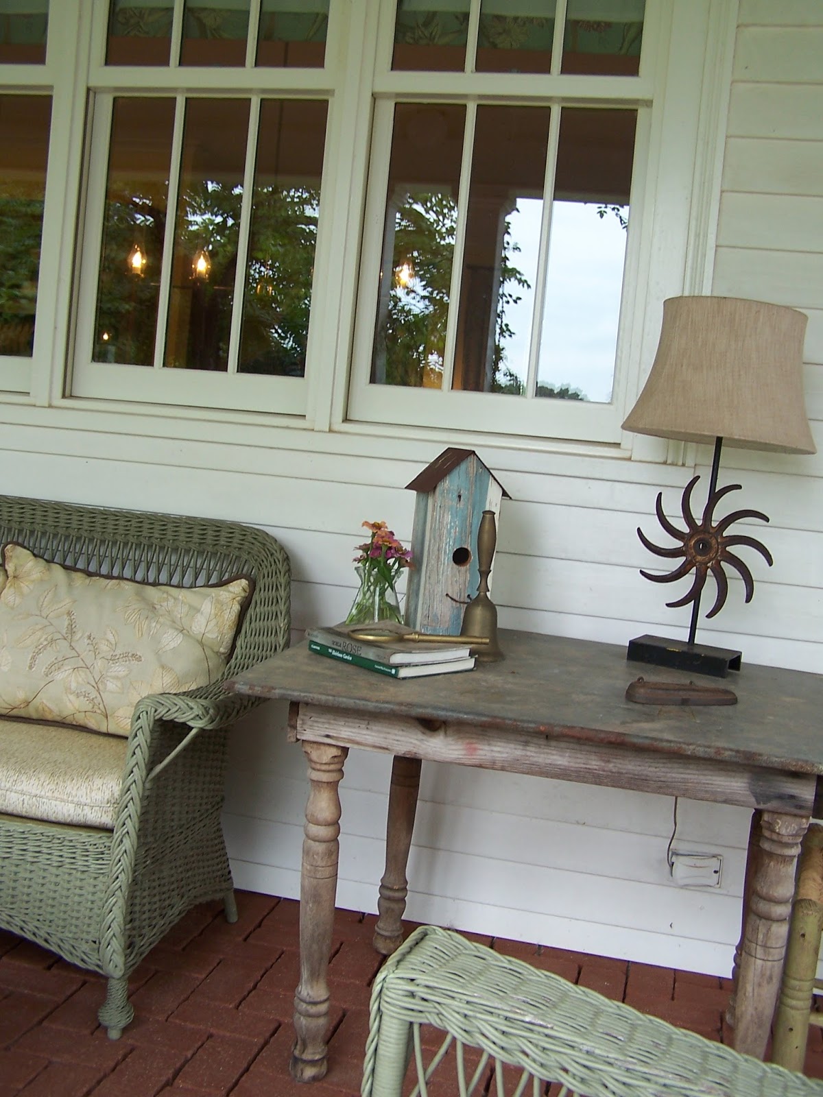 TARA DILLARD: Desk & End Table on the Porch