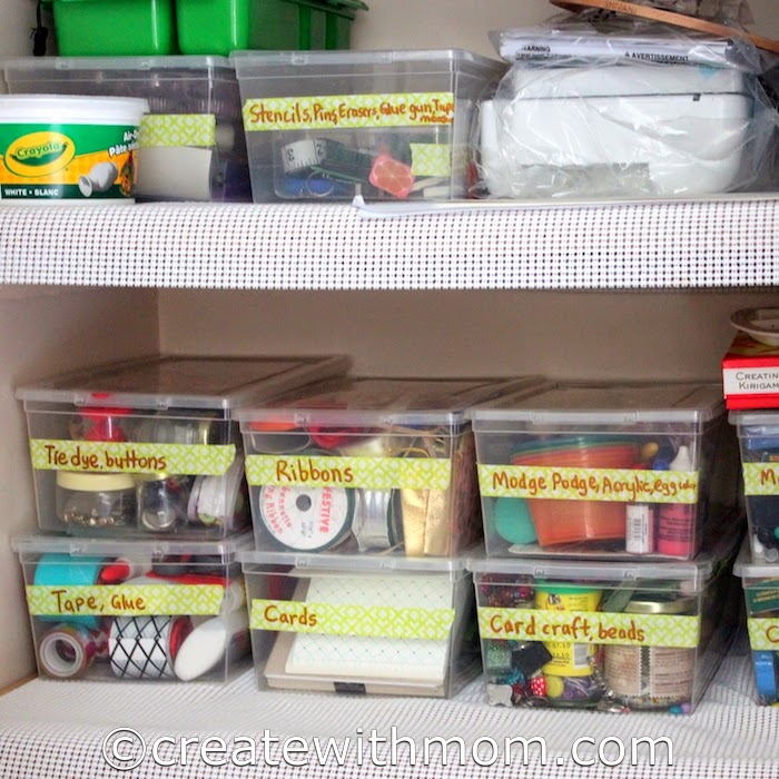 Create With Mom: Easy Way to Organize the Craft Space