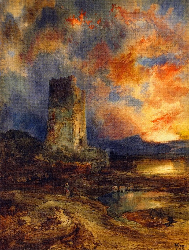 Thomas Moran - Sunset on the Moor, 1880