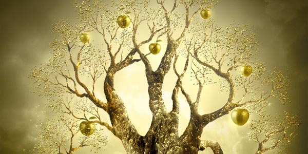 Learn How To Create Golden Apple Tree Photoshop Tutorial
