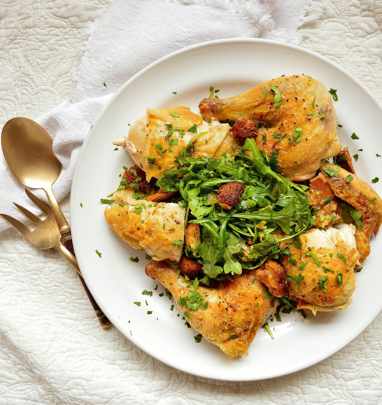 Roast Chicken with Bread Salad (Judy Rodgers Style) This Is How I Cook