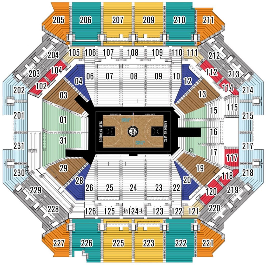 Awesome Barclays Center Seating Chart with Seat Numbers - Seating Chart