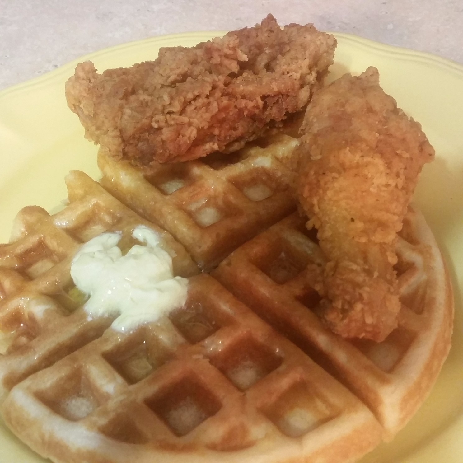 Southern Cooking Homemade Chicken And Waffles Made With West Bend