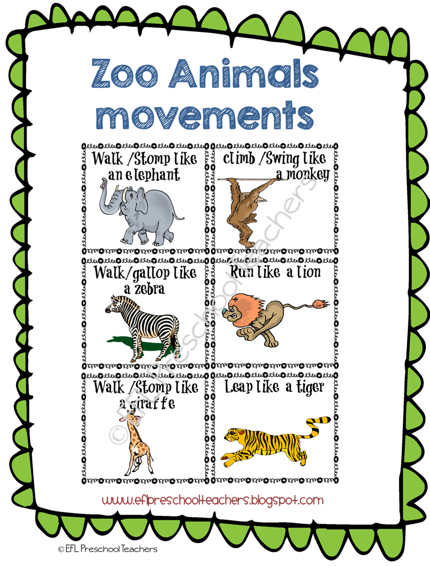 ESL/EFL Preschool Teachers Zoo Animal Theme for the Kindergarten ELL