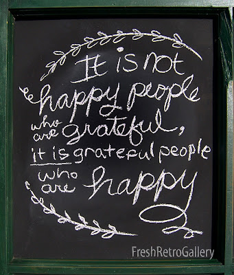 Chalkboard art: It is not happy people who are grateful, it is grateful people who are happy Chalkboard art: It is not happy people who are grateful, it is grateful people who are happy
