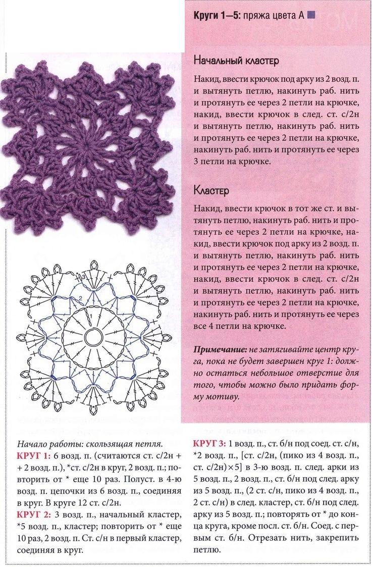 описание вязания крючком мотивов. вязание крючком для начинающих схемы простые с подробным описанием. схемы вязания крючком мотивы квадраты. квадратные мотивы крючком со схемами. квадратные мотивы крючком со схемами.