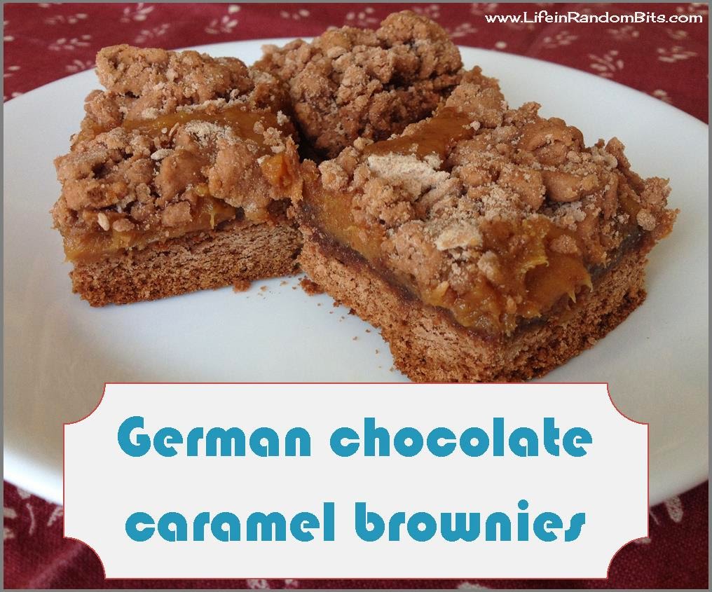 Life in Random Bits German chocolate caramel brownies