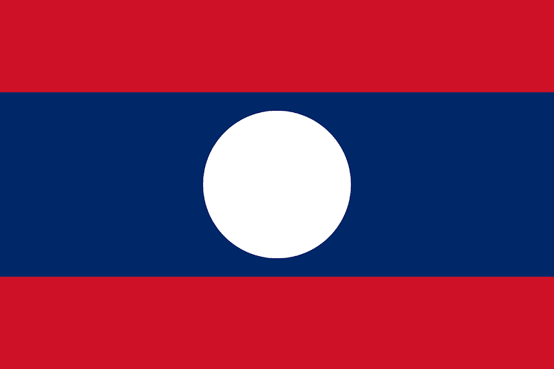 Logo Gambar Bendera Negara Laos PNG JPG ukuran 800 px