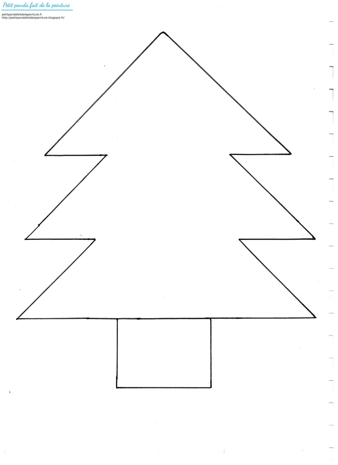 Petit Panda fait de la peinture UN SAPIN DE NOEL COLORIE AVEC DES