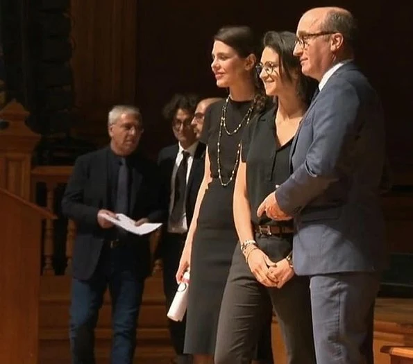 Princess Caroline and Charlotte Casiraghi attended the award ceremony of the Philosophical Encounters 2019. Dimitri Rassam