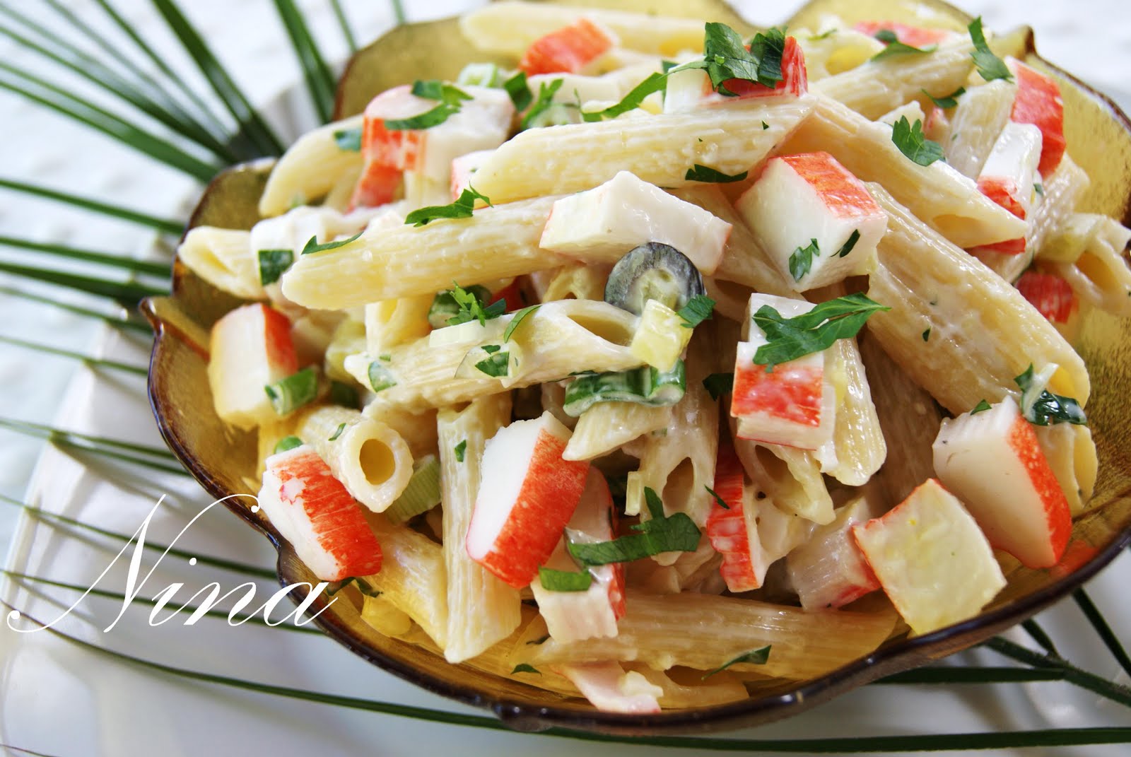 NINA'S RECIPES.....: CRAB PASTA SALAD