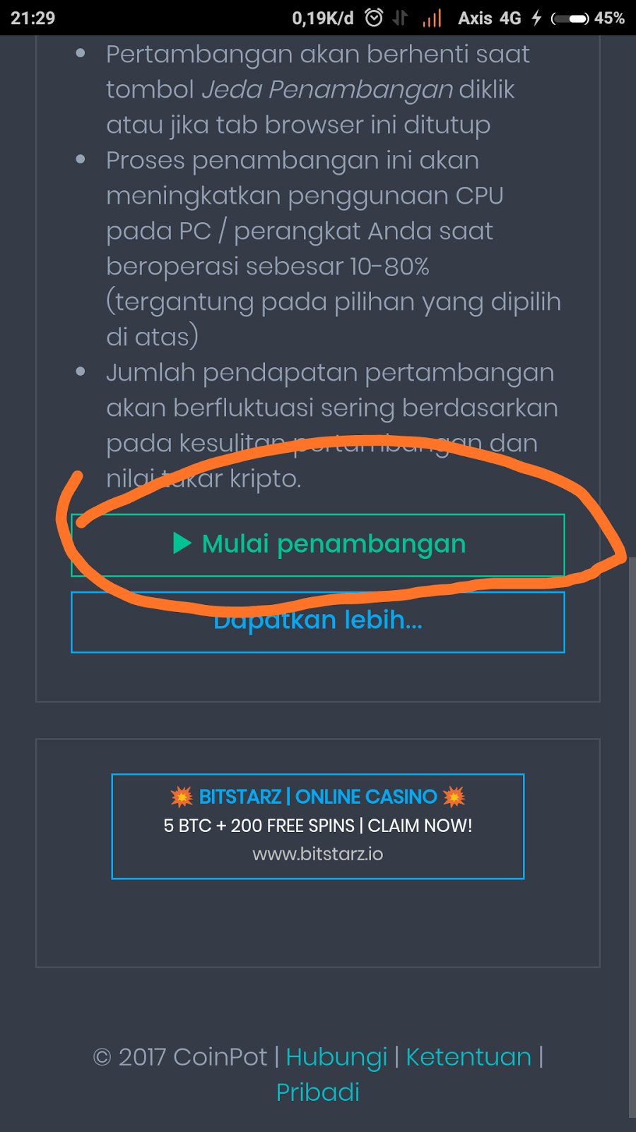 cara nambang bitcoin pakai android