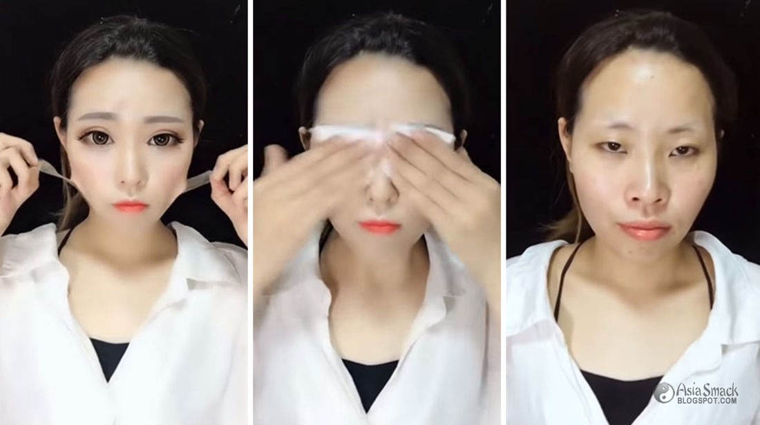 Trending Chinese Makeup Transformation Before and After
