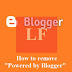 How to remove "Powered by Blogger " from Blogger