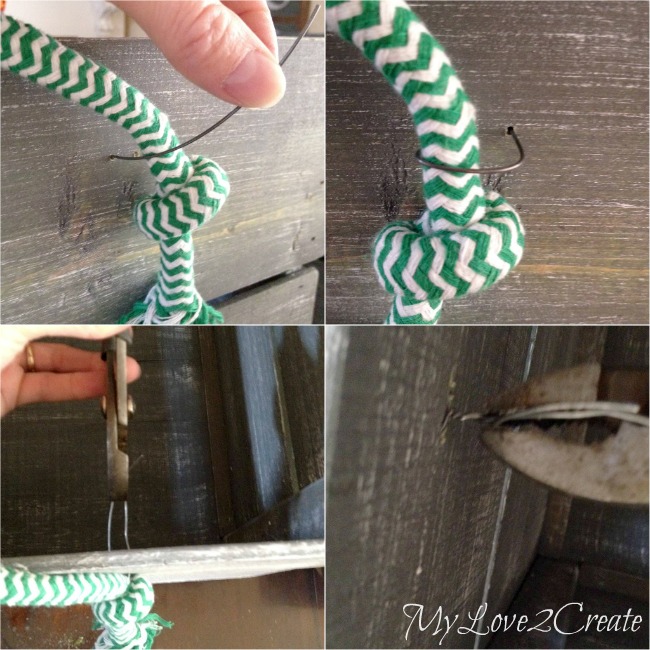 attaching rope handles with wire