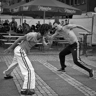 The ginga is a move in capoeira used for attack and defense