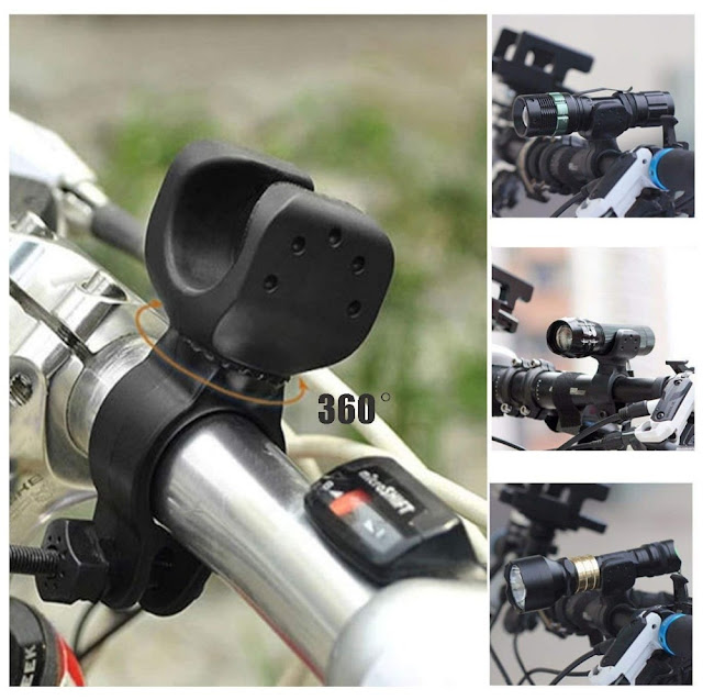 Suport pentru lanterna bicicleta (rotire 360 grade) 