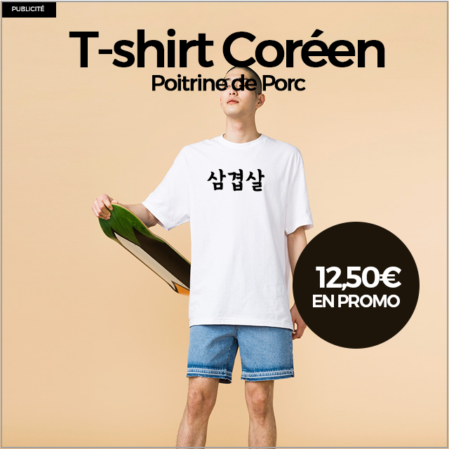  T-shirt Coréen Hangul acheter