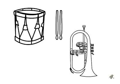 INSTRUMENTOS SEMANA SANTA PARA COLOREAR