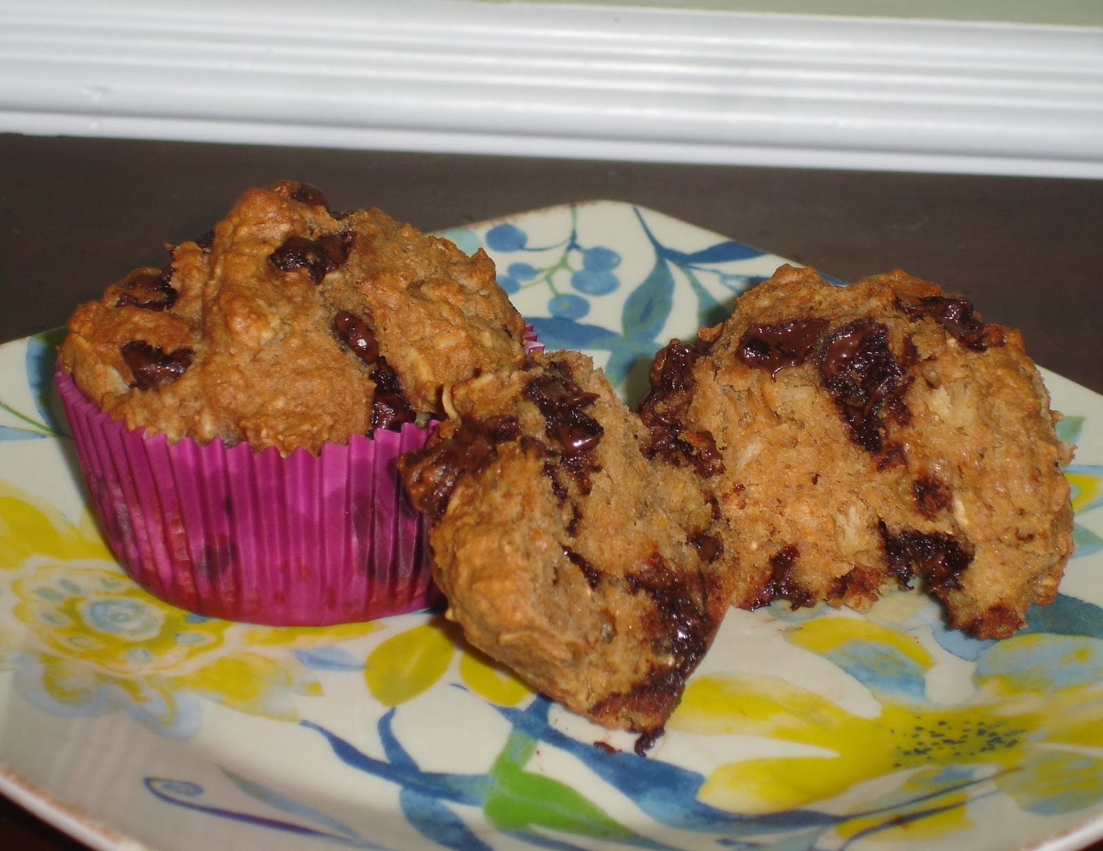 Making life unnecessarily complex Healthier Chocolate Chip Oat Muffins