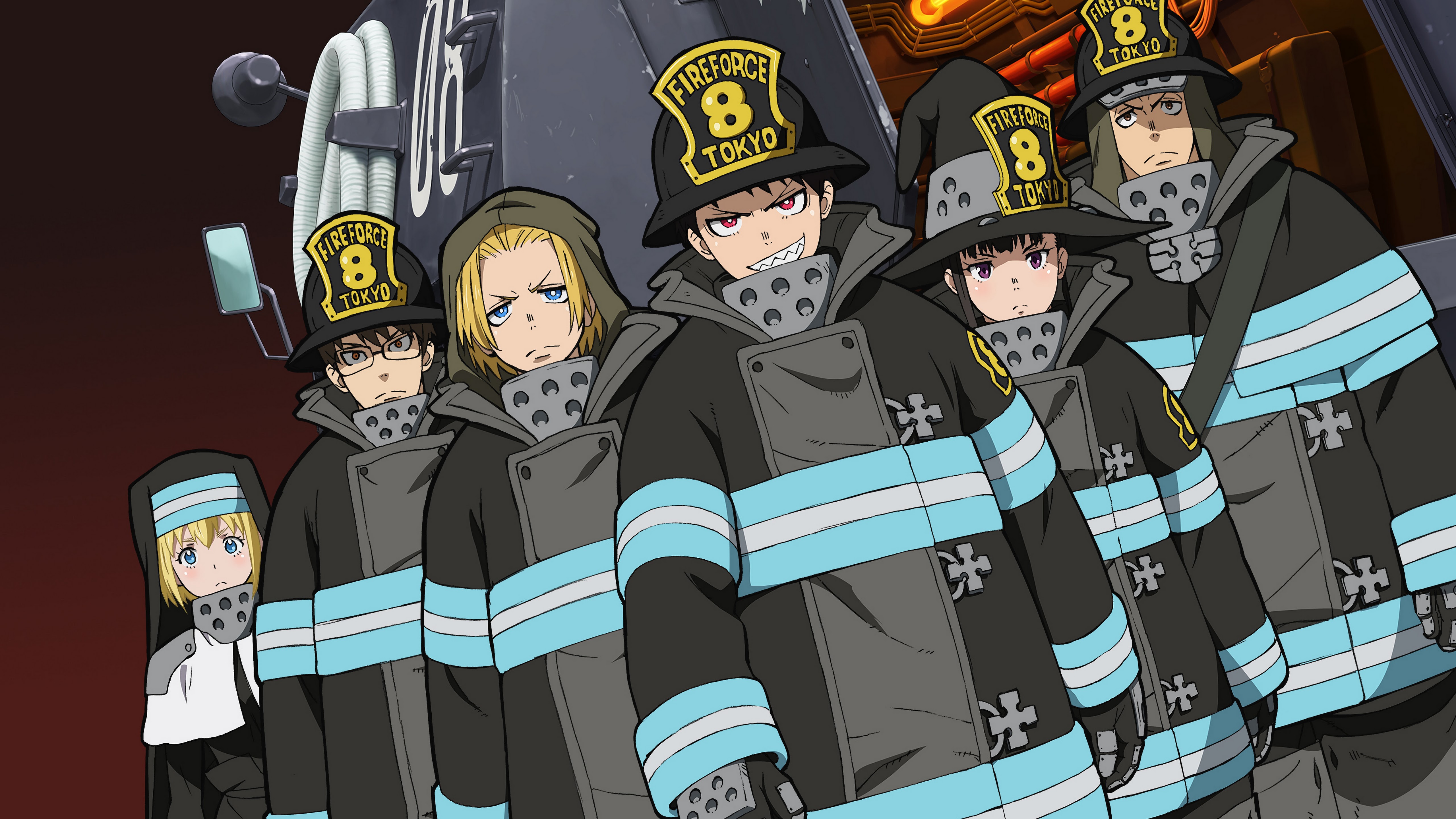 Fire Force Company 8 Anime Characters HD 4K Wallpaper #8.445
