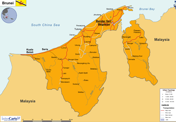 Брунея страна на карте