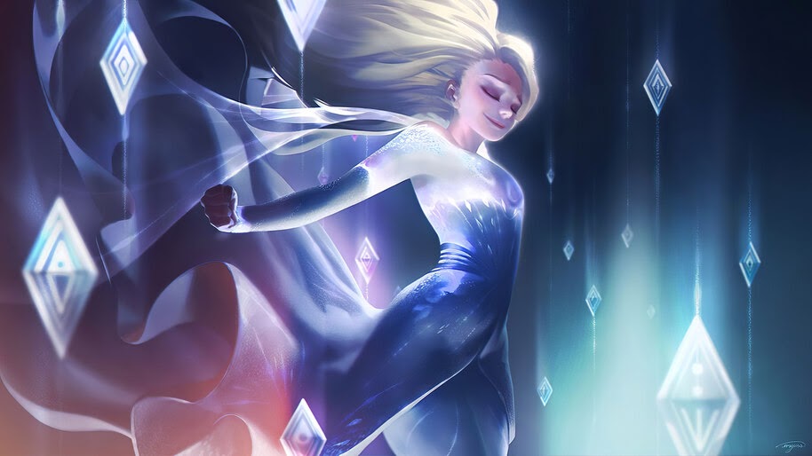 Frozen 2, Elsa, Snowflakes, 4K, #7.742